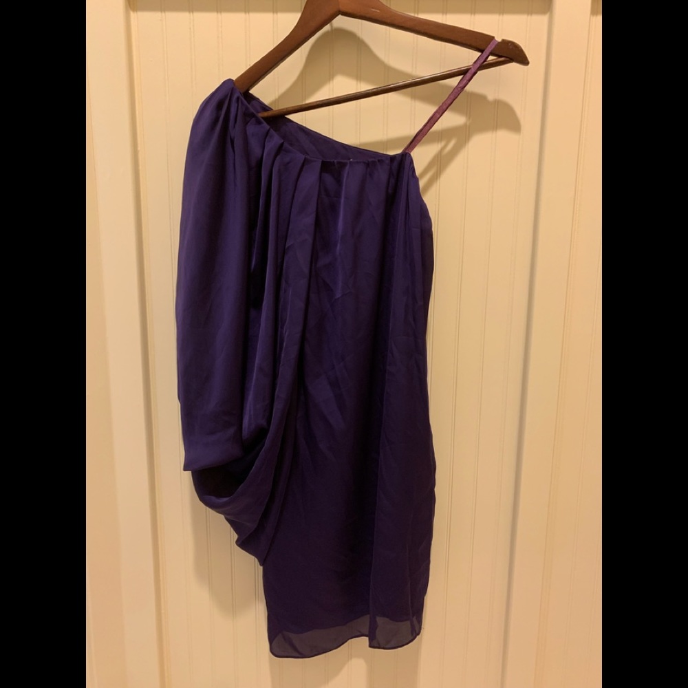 Purple One Shoulder Dress